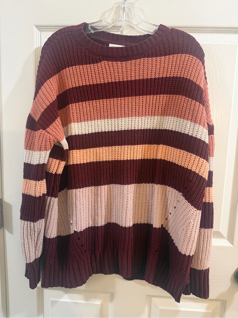 True Craft Striped Chenille Sweater Size 1X